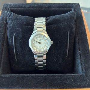 Baumé and Mercier Women’s Stainless Steel Diamond Face Riviera Swiss Watch